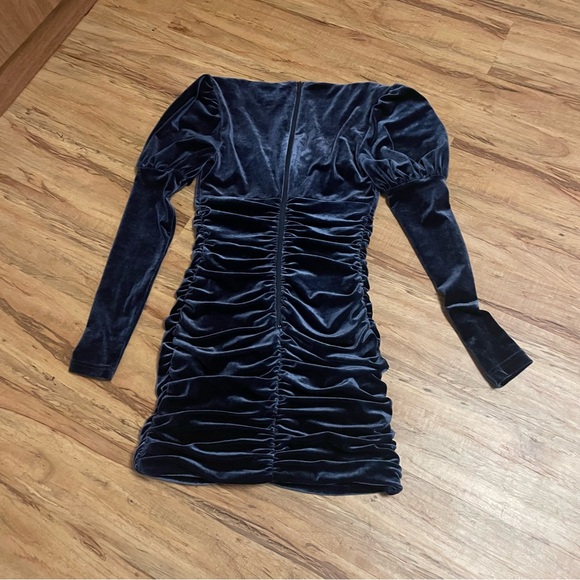 Finders Women’s Rouched Dress Balloon Sleeve Mini Dress - Picture 2 of 10